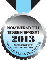 Nomierad till Tidskriftspriset 2013