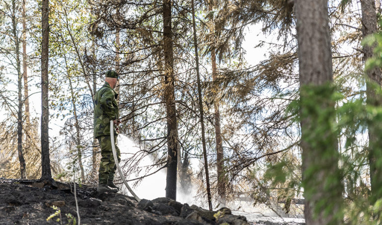 Brandsläckningsarbete