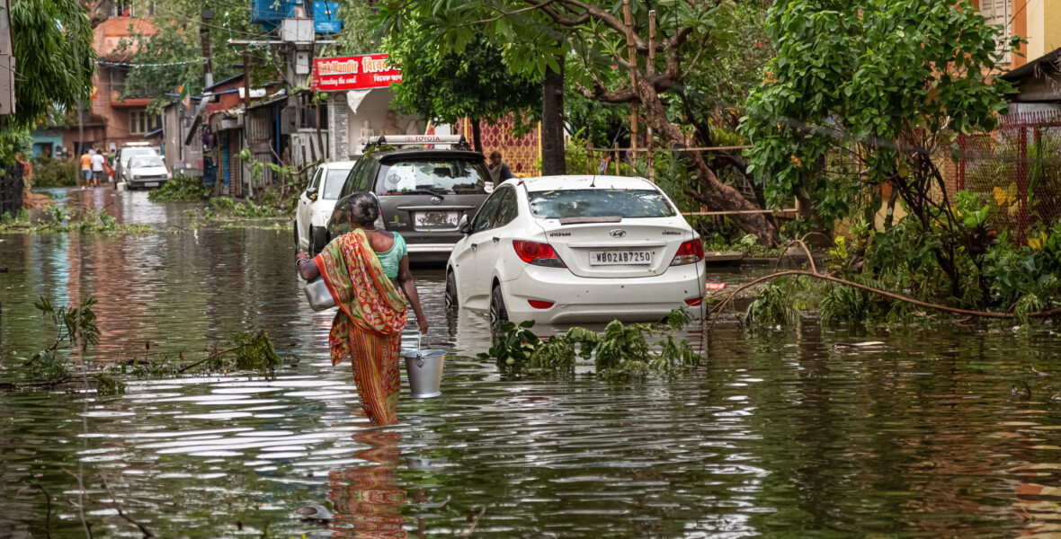 Översvämning Indien