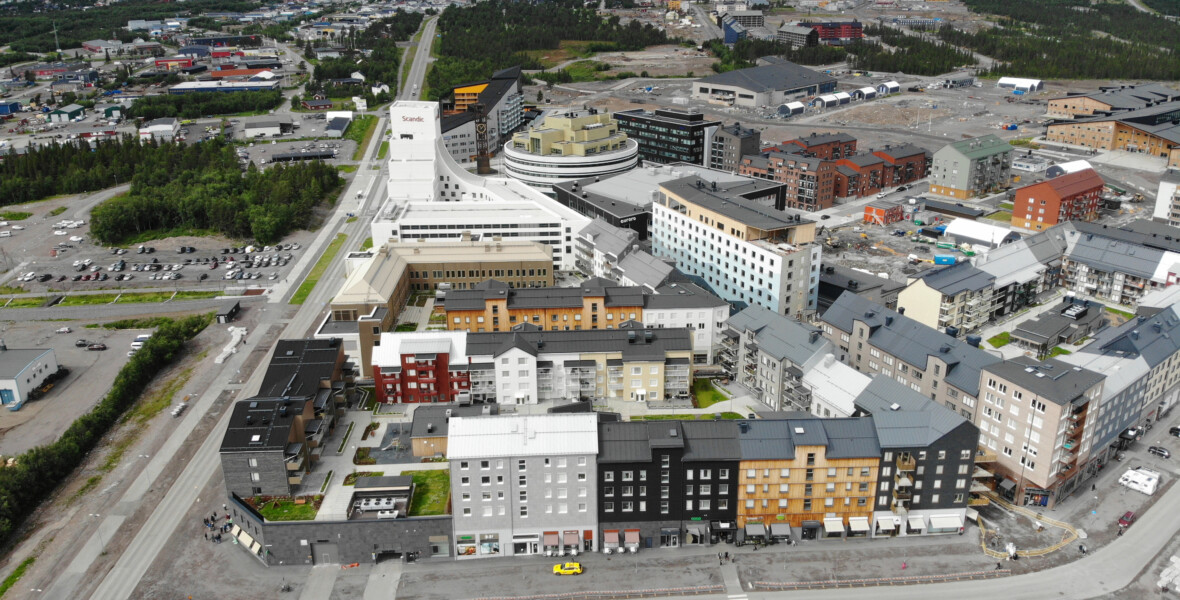 Vy över Kiruna