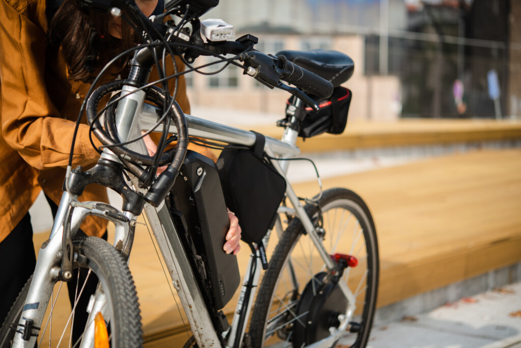 Elcykel med batteri