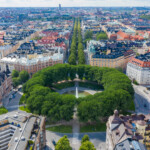 Flygbild över Karlaplan